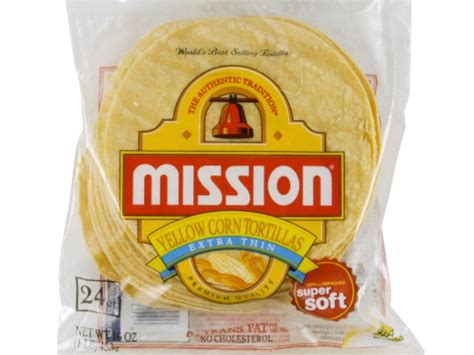 Mission Super Soft Yellow Corn Extra Thin Tortillas Nutrition Facts