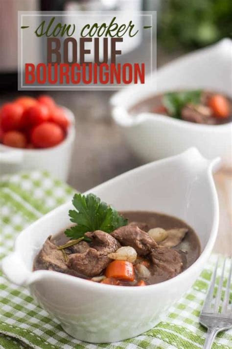 Slow Cooker Boeuf Bourguignon • The Healthy Foodie