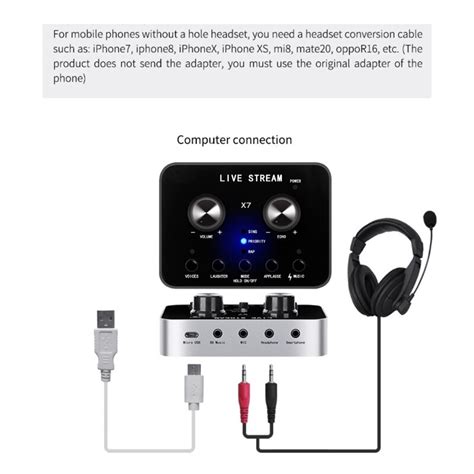 External Sound Card Headset Microphone Webcast Liv Grandado