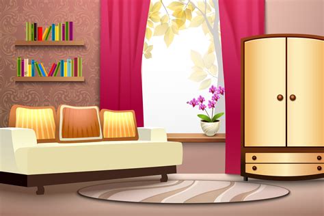 Room Cartoon Interior Illustration 481113 Vector Art at Vecteezy