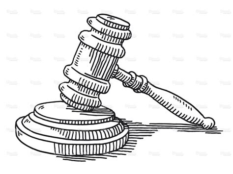 stock-illustration-34611510-gavel-and-soundblock-justice-drawing ...