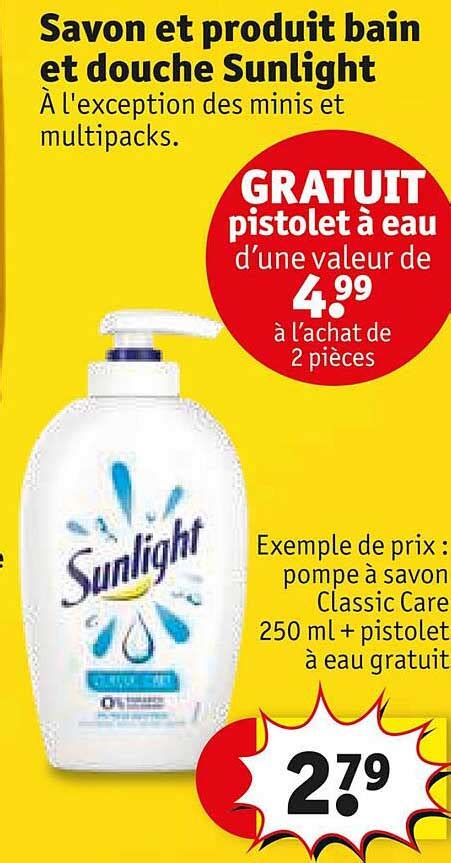 Promo Savon Et Produit Bain Et Douche Sunlight Chez Kruidvat