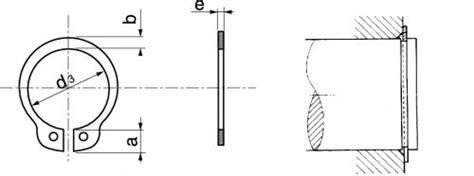 Circlips Ext Rieur Anneau D Arr T Ext Rieur Pour Arbre Inox Din