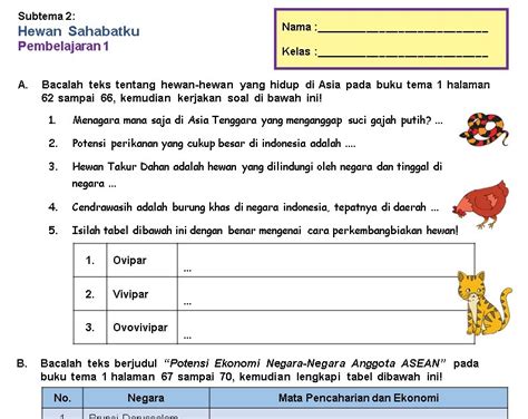 Media Pendidikan Dasar Lkpd Tema Subtema Pembelajaran