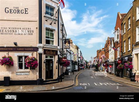 Eton High Street Berkshire England Uk Stock Photo Alamy