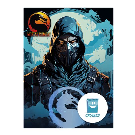 Poster Sub Zero Mortal Kombat 80 Cm X 60 Cm