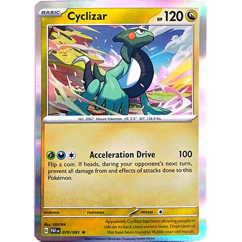 Pokemon Tcg Cyclizar Paldean Fates Rare Holo Shopee Philippines