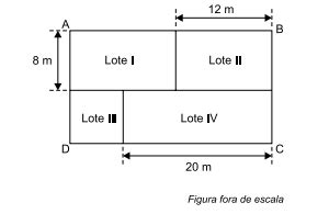 Um Terreno Retangular ABCD Foi Divido Em 4 Lotes Conforme