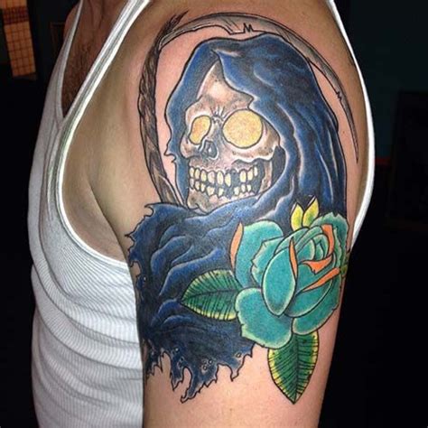 Blue Grim Reaper Tattoos Azrail D Vmeleri D Vme Tasar Mlar