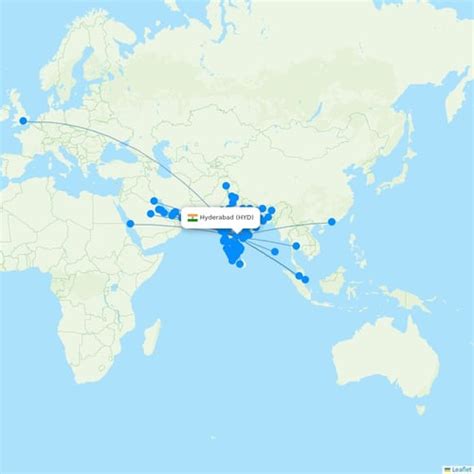 Hyderabad Hyd Flight Routes And Destinations Flight Routes