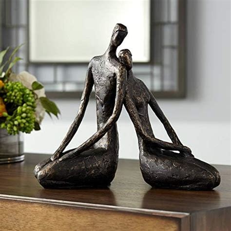 Amazon Dahlia Studios Loving Couple 11 1 2 Wide Bronze Sculpture