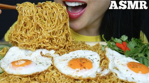 Asmr Spicy Indomie Mi Goreng Noodles Fried Eggs Eating Sounds No