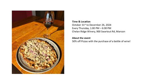 Off Pizza Wednesday S Lake Chelan Chamber Of Commerce