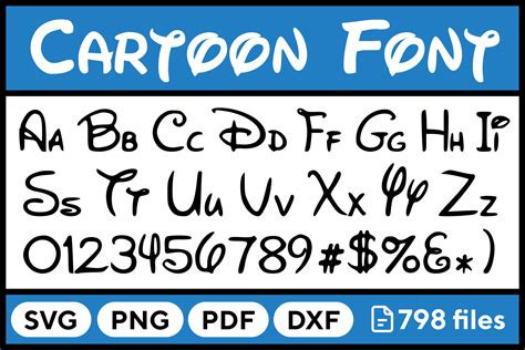 Cartoon Font Svg Png Pdf Dxf Illustration Par Fromporto Creative Fabrica