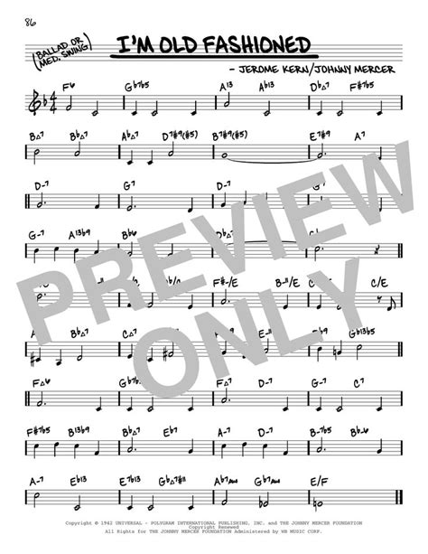 Jerome Kern I M Old Fashioned Arr David Hazeltine Sheet Music Notes