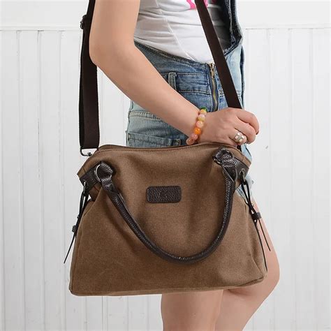 New Canvas Shoulder Bag Women Messenger Bags Large Capacity Casual