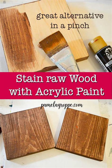 How to Stain Wood with Acrylic Paint - Pamela Groppe Art - Acrylic ...