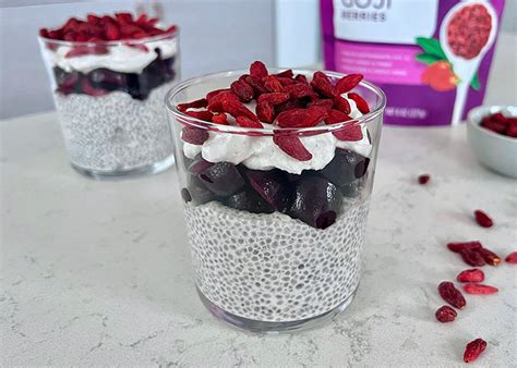 Goji Cherry Chia Parfait Recipe Navitas Organics