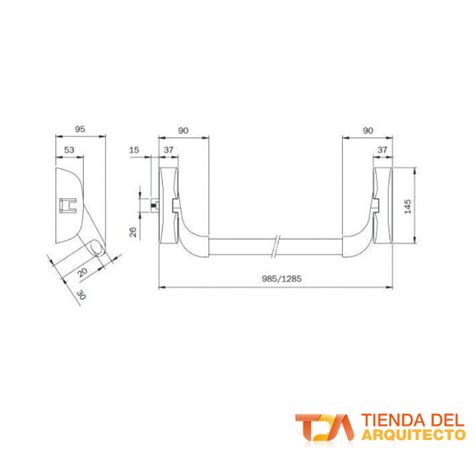 Barra Antipánico Tipo Guillotina Tubular ISEO Tienda del Arquitecto