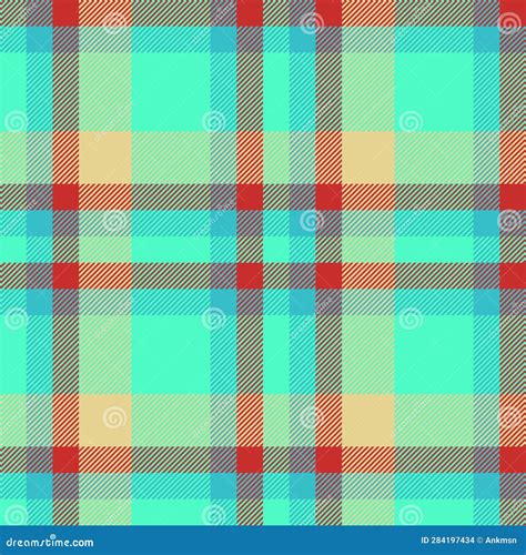 Plaid Background Textile Of Tartan Seamless Texture With A Pattern Check Fabric Vector Stock