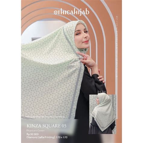 Jual Ethica Bandung Hijab Segi Empat Kinza Dan Voal Motif Baru