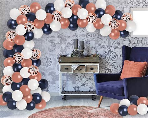 Buy 2021 New Years Eve Decorations Rose Gold Navy Blue White Balloon