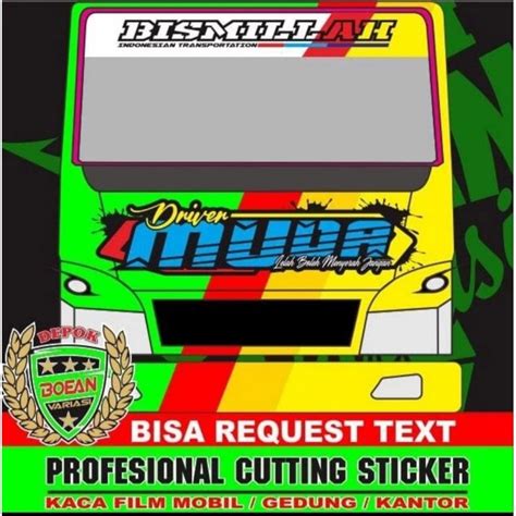 Jual Cutting Sticker Driver Muda Buat Kabin Truck L300 Futura Granmax