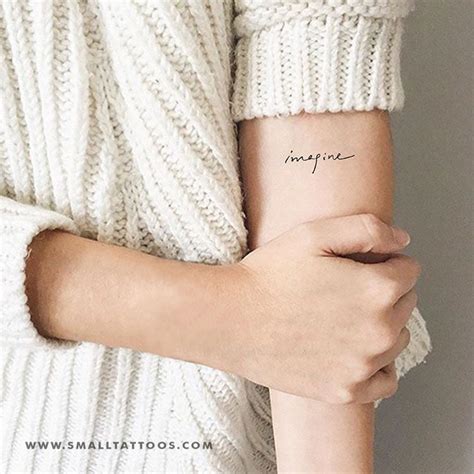 Imagine Temporary Tattoo Set Of 3 Small Tattoos