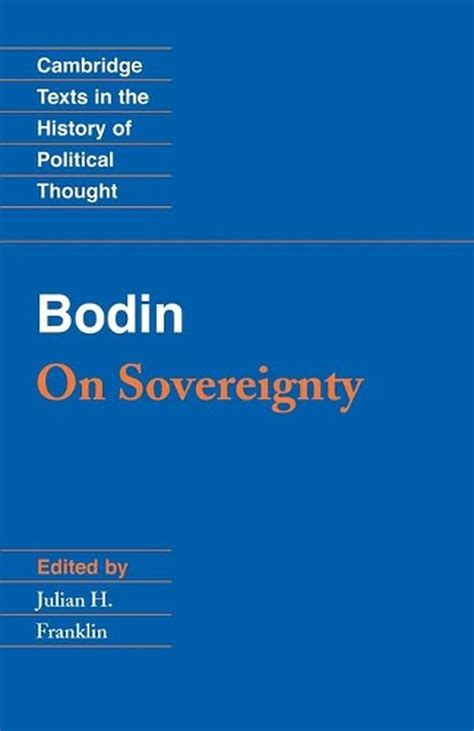 Bodin: On Sovereignty by Jean Bodin (English) Paperback Book Free ...