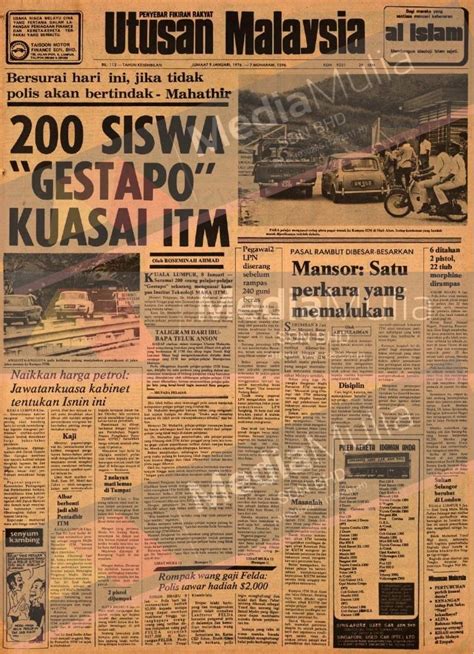 Siswa Gestapo Kuasai ITM Utusan Malaysia