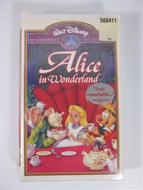 Disney Alice In Wonderland Vhs Animated Movie Masterpiece Collection