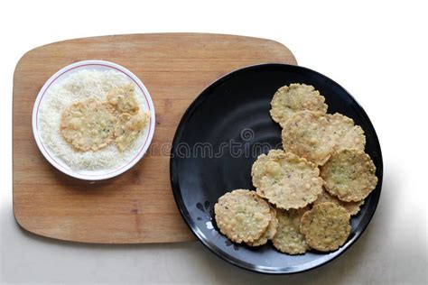 Rice Papad Or Chawal Ke Papad Or Rice Puri Stock Photo Image Of