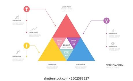 Infographic Hexagon Venn Diagram Chart Template Stock Vector Royalty