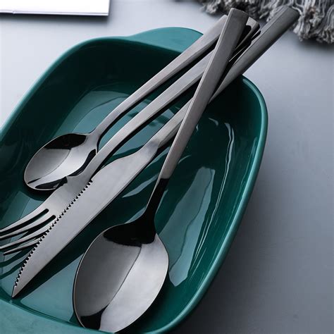 Luxury Flatware High Quality Black Stainless Steel Silverware