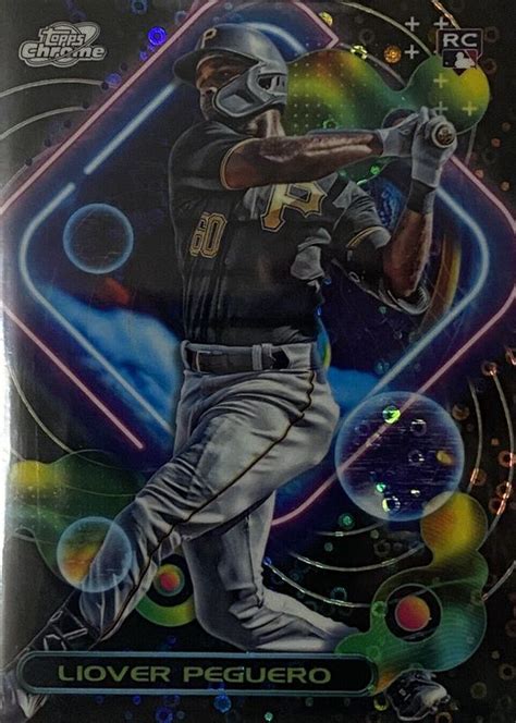 Liover Peguero 2023 Topps Cosmic Chrome Black Eclipse Refractor 166