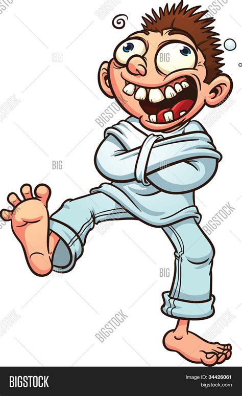 Crazy Cartoon Guy Straight Jacket Vector And Photo Bigstock