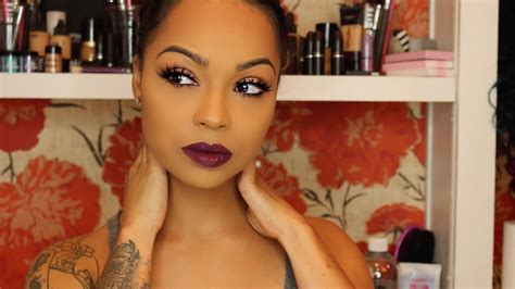 Grwm Fall Glitter Eyes And Dark Lips Youtube