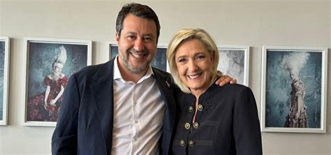 Incontro Salvini Marine Le Pen Centrodestra Unito In Ue No