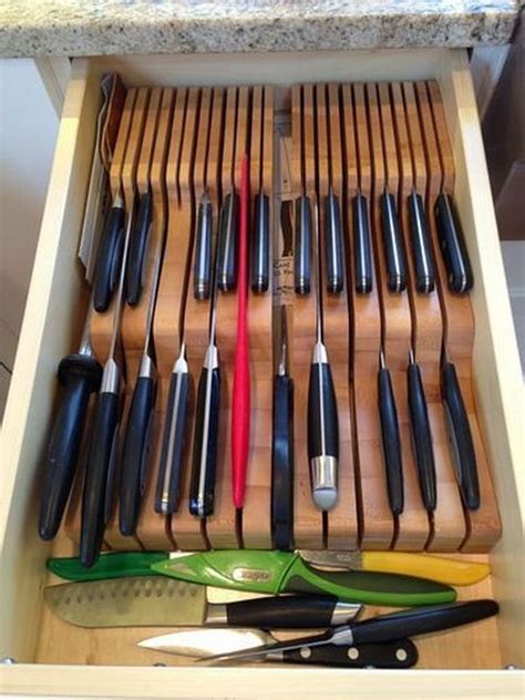 8 Brilliant Ideas For Storing Kitchen Knives Кухня с открытыми полками Кухня Кухонные ножи