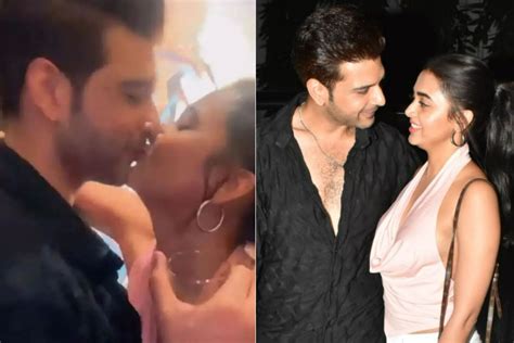 Tejasswi Prakash Karan Kundrra Intimate Video Goes Viral Couple Locks Lip At Party Watch