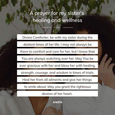 A Prayer For My Sisters Healing And Wellness Avepray