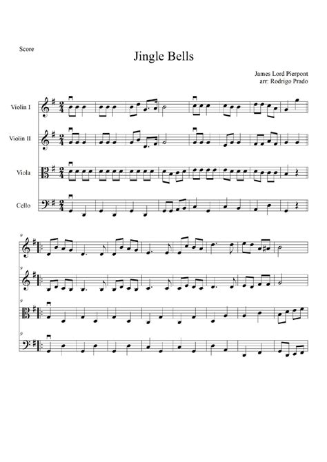 Jingle Bells Arr Rodrigo Prado By James Lord Pierpont Sheet Music