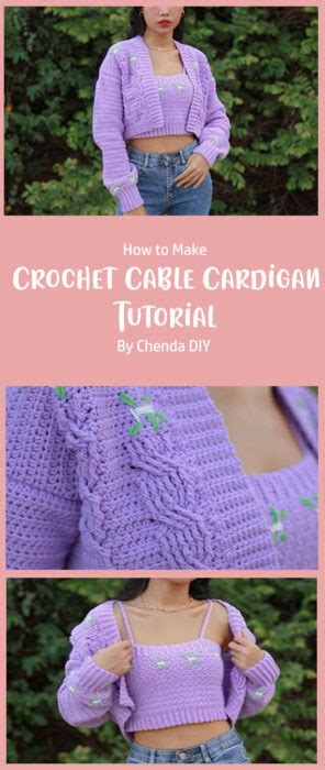 Comfy Cable Cardigan Free Crochet Pattern Ideas