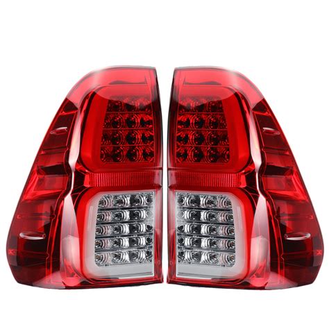 Pair Rear LH RH LED Tail Brake Lights Lamp For Toyota Hilux Revo 2015