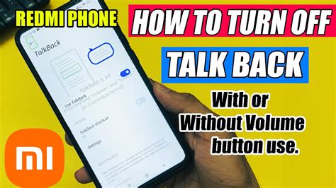 TalkBack Is On How To Turn Off TalkBack In Redmi Phone With