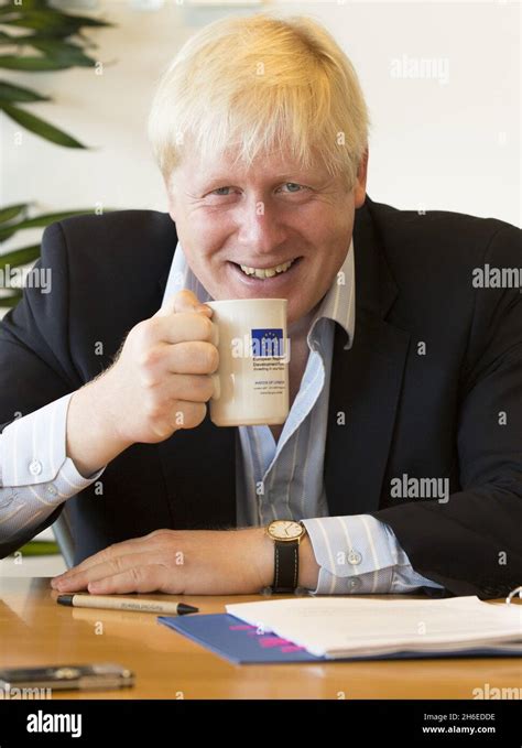 London Mayor Boris Johnson In His Office At City Hall For His Interview