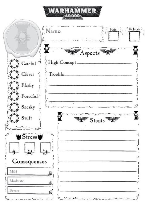 Warhammer 40k Character Sheet Lasopataxi