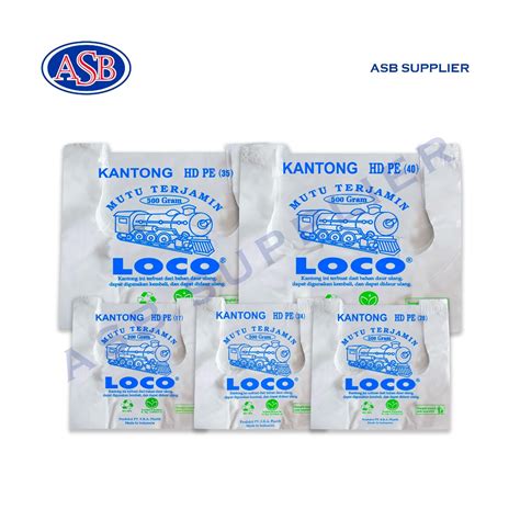 Jual Kantong Plastik Kresek Putih HDPE Loco Ukuran 17 40 500 Gram