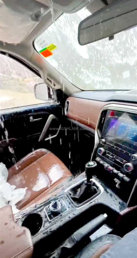 Mahindra Scorpio N Sunroof Leaks Water Suv Parked Under Waterfall